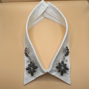Women's Stylish Detachable Rhinestones Half Shirt Blouse False Collar Choker